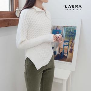 [카라]KARRA (77까지)사선지퍼돌먼니트_KB3SKN002A