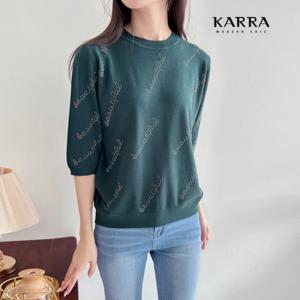 [카라]KARRA 샤이닝레터링라운드니트_KB3SKN024A