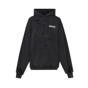 발렌시아가 후드 티셔츠 818557 TRVP99756 Black