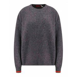 [GUCCI] 라프리마 여성 보트 넥 울 앤 캐시미어 셔츠 위드 web 디테일 810341XKEFL1185 Grey /8