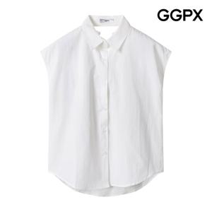GGPX  백 아일렛 레이스 민소매 셔츠 (GP6SH044F)