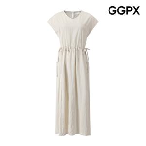 GGPX  허리 스트링 포켓 캡소매 원피스 (GP6OP035F)
