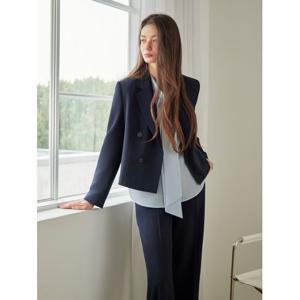 [뷰어]여성 더블버튼 크롭 셋업 자켓 ZNJKP304_DN