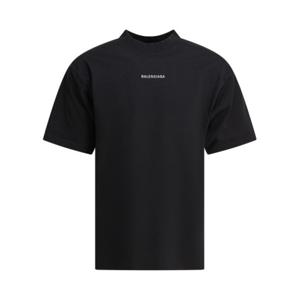 발렌시아가 반팔 티셔츠 764235TPVK11569 Black