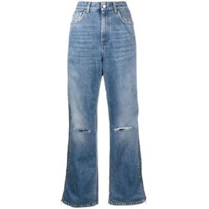 Stella McCartney 지퍼 장식 스트레이트 진 6D01293SP