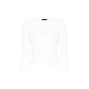 발렌시아가 올오버 로고 크롭 니트 1716170