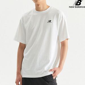 [뉴발란스] NBNED31023-WH 에센셜 스몰로고 반팔티 스탠다드핏 남녀공용 티셔츠
