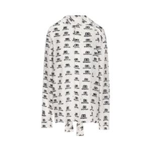 Balenciaga 올오버 로고 프린트 긴소매 셔츠 725060TNLA2 9040 TP942915785