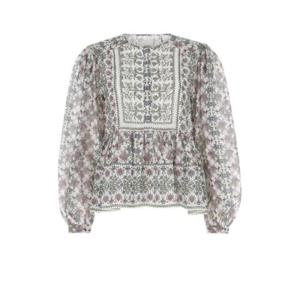 Isabel Marant 올오버 프린트 퍼프 슬리브 셔츠 HT0077FAA1J35I 23EC TP942897592