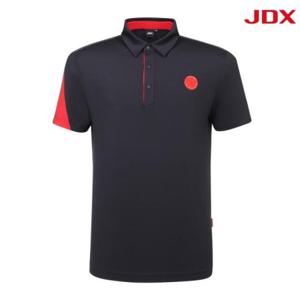 JDX 세이브존07 남성 와펜 배색 티셔츠 X1TSV3501BK