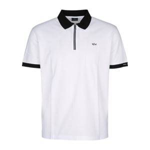 폴앤샤크 화이트 블랙 칼라 지퍼 폴로 24411319 010