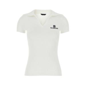 발렌시아가 폴로 티셔츠 835501T5231 9040 White