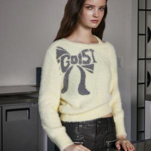 [에고이스트][HERITAGE] 리본 포인트 밑단 언발 풀오버 (EQ4KL164)