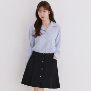 [로엠]셔츠카라 플리츠 미니원피스(2colors)_RMOWE23R17