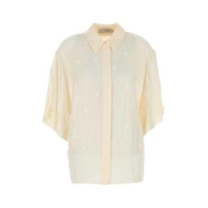 카밀라 앤 마크 여성 아이보리 Ottilie 비스코스 반팔 셔츠 N2T60717 CREAM