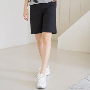 엄마옷 마담4060 외출복 하프팬츠 세련 데일리룩 밴딩 반바지-ZPN2507052-