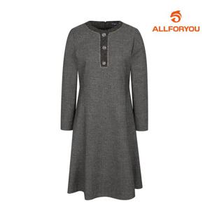 [올포유] 여성 단추 장식 포멀 라운드 원피스 ALONL8431-190_G