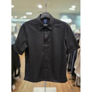 [바쏘옴므][바쏘옴므] Z2TT57A 25년S/S 블랙 기본 반소매 셔츠 (