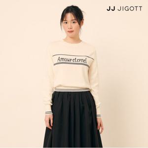 (JJ지고트) 레터링 컬러 라인 풀오버 니트 GP9P1PO921