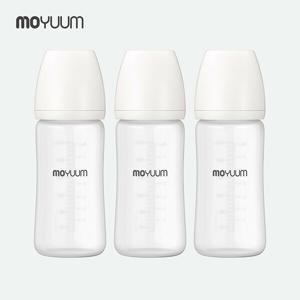 실리콘 코팅 노꼭지 유리 젖병 240ml 트리플팩