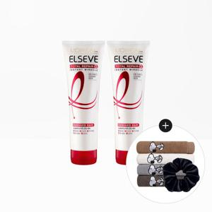 [로레알파리]토탈 리페어 미라클 헤어팩 280ml 2개+스누피 타올 1장(랜덤)+스크런치(곱창끈)(랜덤)