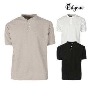 보스케 남성 여름 헨리넥 무지 기본 쿨 데일리 반팔 티셔츠