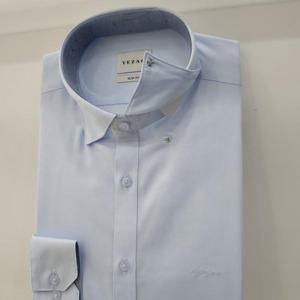 [예작]예작 23S/S 블루 배색/스냅단추 면60,폴리40 슬림핏 긴팔셔츠 YJ3SBS150
