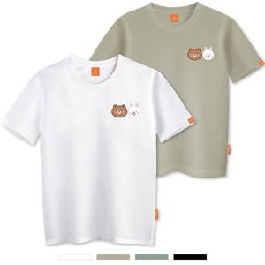 엘라모 큐티애니멀프렌즈 반팔 티셔츠 남녀공용 빅사이즈 S~4XL