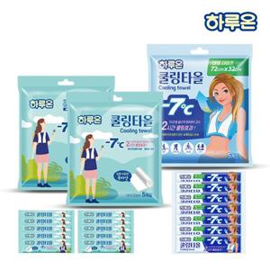 하루온 냉타올 아이스 쿨링타올(일반형10매, 대형 7매)/쿨링시트 -7도 쿨 냉각시트 2시간 지속