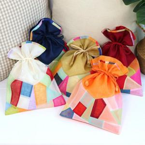 [박씨상방] 고급 신모시 조각보 복주머니(특대)