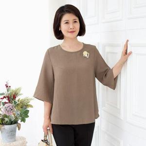 [모슬린]엄마옷 심플 인견 블라우스 BL104085 마담/미시옷/중년여성의류/빅사이즈/50대/60대여성옷