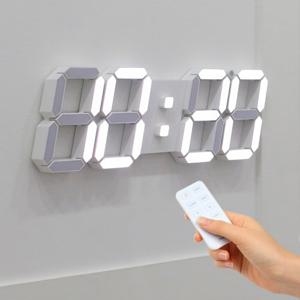 [무아스] 3D 거실 LED 벽시계 무선 리모컨 빅플러스 화이트