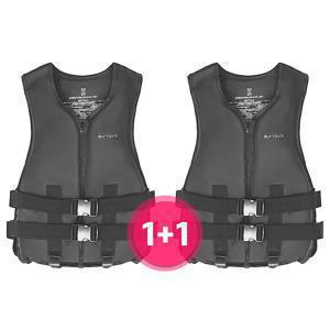 [APP전용]BUFFALO 블랙 에디션 구명조끼 1+1 2개 M-3XL까지 성인구명조끼 빅사이즈 부력보조복 튜브 물놀이용품