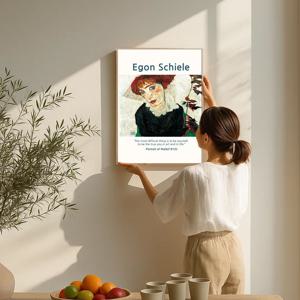 에곤 실레 발리의 초상 명화 그림 알루미늄액자 포스터 현실 거실 원룸 인테리어