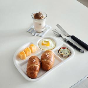 1인 도자기 4칸식판 / 다이어트 식단그릇