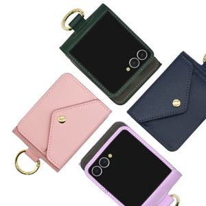 갤럭시 Z플립7 케이스 가죽 탈부착 카드수납 핑거링