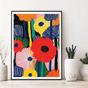 마리메꼬ST-열대꽃밭 그림 알루미늄액자 유화 화가 패러디 거실 카페 벽 인테리어 액자