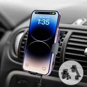 본사직영 차량용 15W FOD센서 무선 고속충전기 I 듀얼 코일