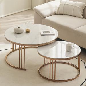 마요 원형 통세라믹 거실테이블 세트