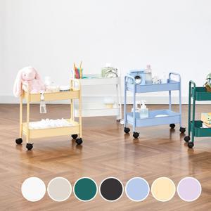 7월21일 출고예정_나사없이 쉽게 조립하는 2단 메탈트롤리 7 color