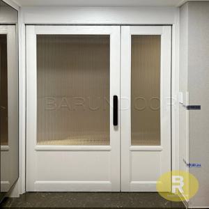 비대칭양개스윙 고시형 펄화이트 모루세로강화유리