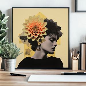 꿈꾸는달리아 그림 알루미늄액자 우아한 여인  북유럽 아르데코 카페 원룸 인테리어