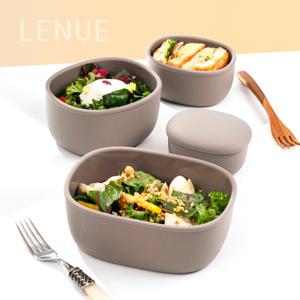 국산 플래티넘 실리콘 샐러드통 1100ml 대형 - 도시락통 김밥보관 런치박스 샌드위치통