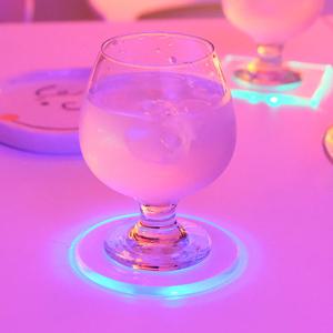 홈파티 원형 LED 컵받침 테이블웨어 컵코스터 S