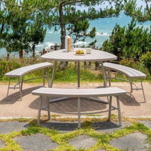 루벤 야외세트 플라스틱 카페 야외 정원 철제 팬션 6인용 테이블세트