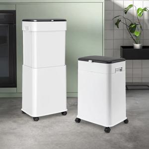 냄새차단 2WAY 바퀴달린 높이조절 종량제 쓰레기통 20L