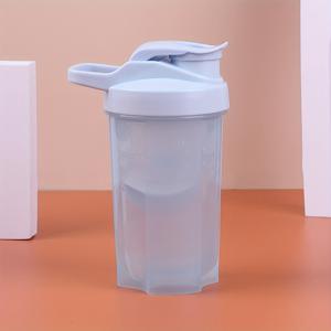 TEMU 1개 16.9oz/500ml 단백질 셰이커 병, 물병, 누수 방지, 피트니스 휴대용 밀크셰이크 병, 레스토랑 사무실 헬스장 이드 알-아드하 무바라크에 적합합니다.
