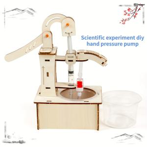 TEMU DIY 과학 실험 키트 - 수동 워터 펌프 및 웰 압력 프로젝트, 교육용 공예 키트와 재료 포함