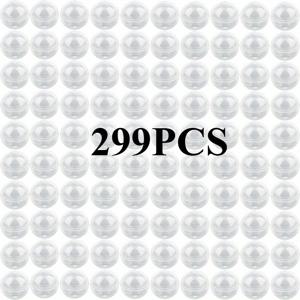 TEMU 299pcs 투명 플라스틱 캡슐 컨테이너 세트 - DIY 공예, 생일 파티 장식 및 선물 채우기에 이상적 - 클로우 머신 상금, 파티 선물에 다양하게 사용할 수 있습니다 | 투명 캡슐 디자인 | 내구성 있는 플라스틱
