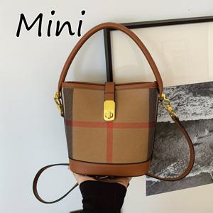 TEMU 퍼펙트 릴리 여성용 우아한 미니 핸드백 - 조절 가능한 숄더 스트랩 & 골든톤 잠금장치, 클래식 체크무늬 디자인 카키색 컴팩트 크로스바디 파우치 (휴대폰, 지갑, 열쇠 등 일상 필수품 수납)|지갑|미니크로스백|핸드폰스트랩